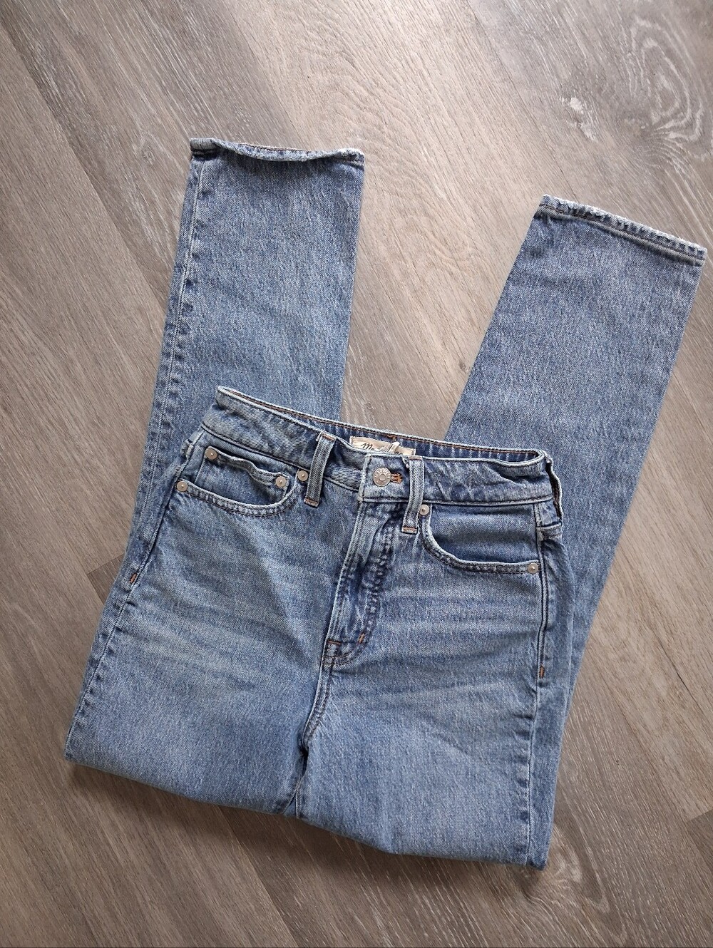Madewell High Rise Classic Medium Wash The Curvy Perfect Vintage Denim Jeans 24 - Picture 6 of 7